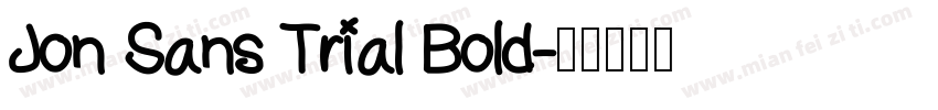 Jon Sans Trial Bold字体转换